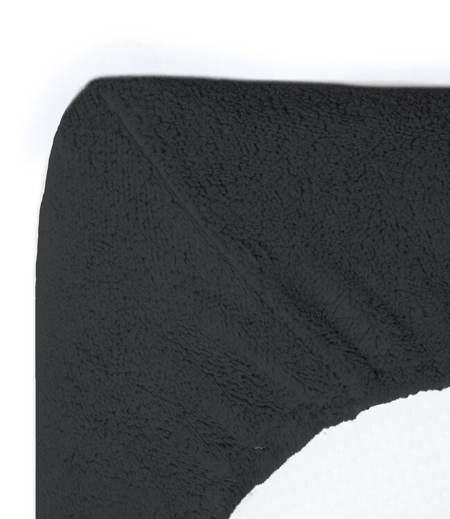 Teddy hoeslaken Antraciet 180 x 200