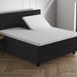 Dreamhouse Dubbel Jersey 220 gr. Splittopper Hoeslaken Wit 180 x 200/220