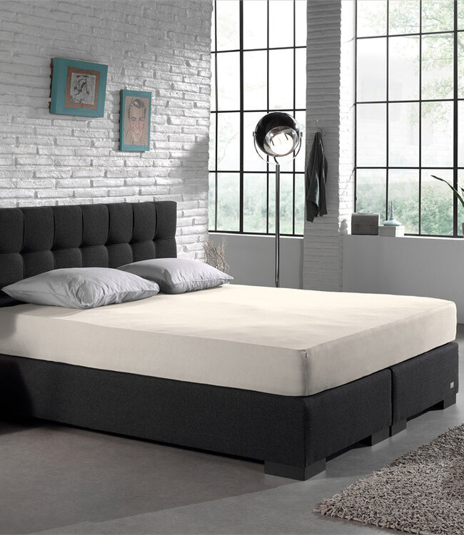 Dubbel jersey 220 g hoeslaken crème 140 x 200/220