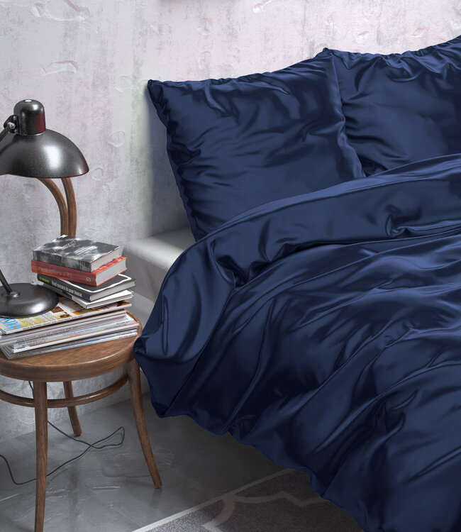 Beauty Skin Care Dekbedovertrek marineblauw 240 x 220