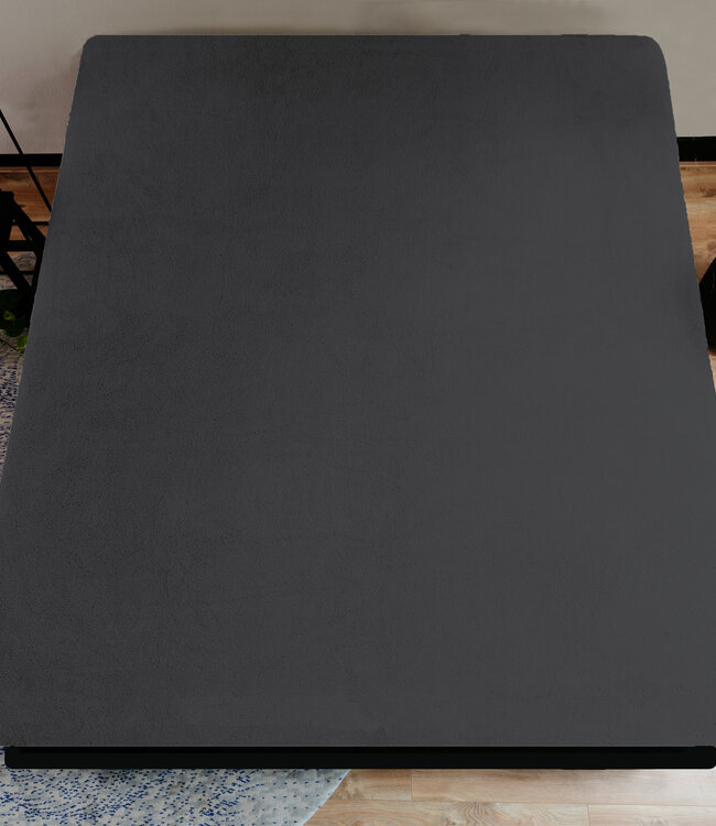 Teddy hoeslaken antraciet 140 x 200