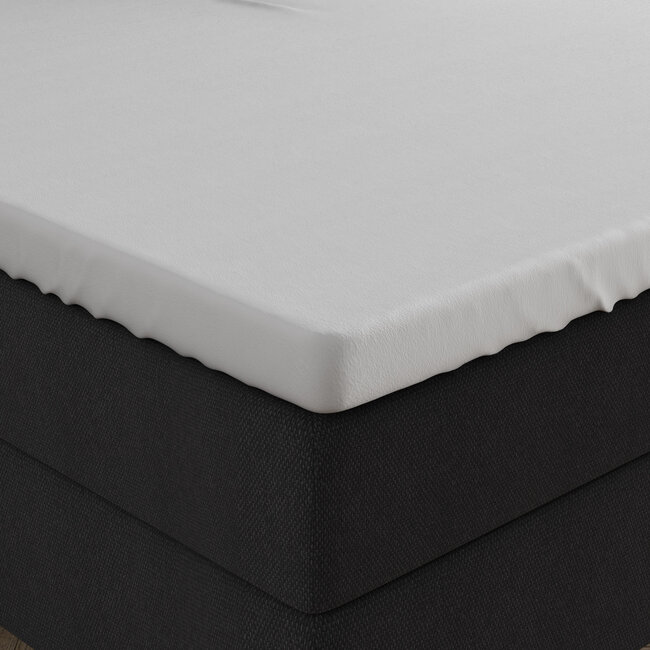 Dubbel Jersey 220 gr. Splittopper Hoeslaken Wit 180 x 200/220