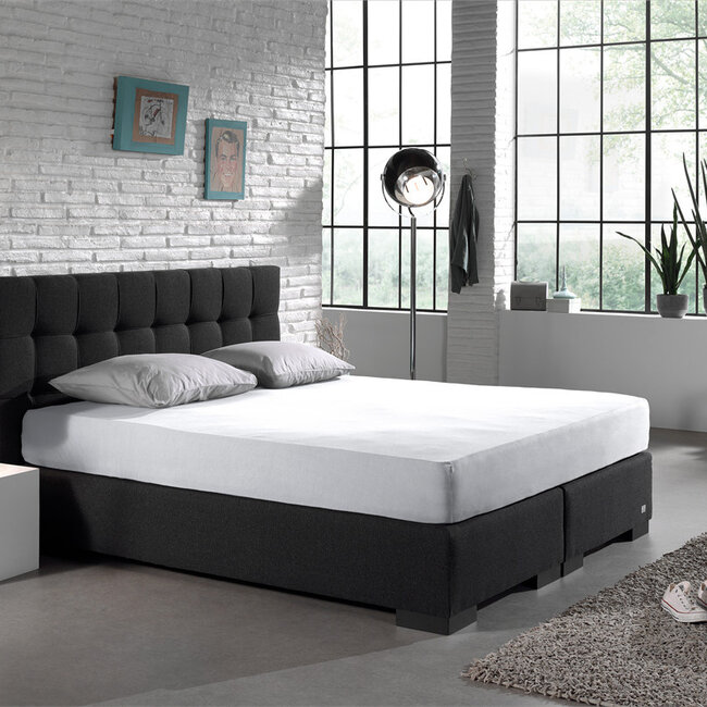 Dubbel jersey 220 g hoeslaken wit 80/100 x 220