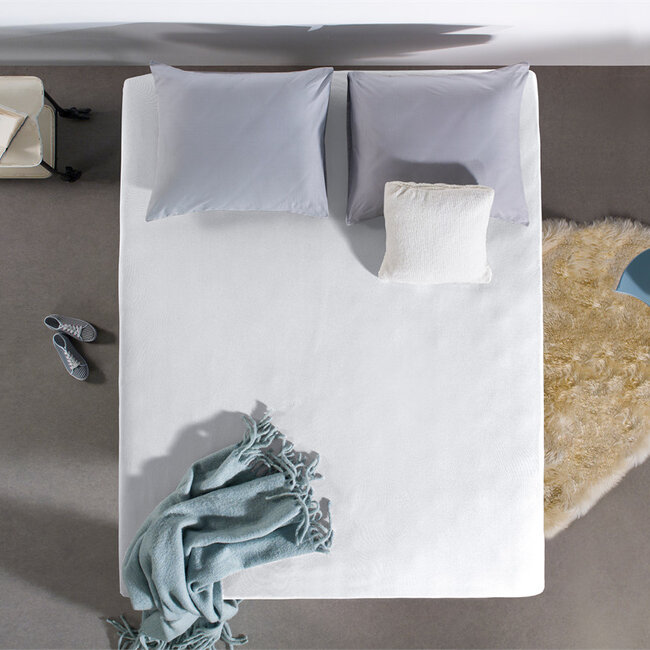 Dubbel jersey 220 g hoeslaken wit 80/100 x 220