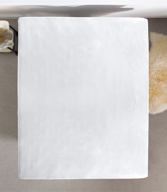 Dubbel jersey 220 g hoeslaken wit 80/100 x 220