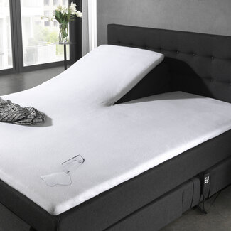 Dreamhouse Waterdichte molton matrasbeschermer / incontinentie-splittopper hoeslaken 160 x 220