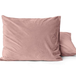 Sleeptime Velours kussenslopen set van 2 oudroze 60 x 70 cm