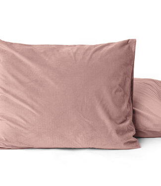 Sleeptime Velours kussenslopen set van 2 oudroze 60 x 70 cm