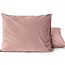 Velours kussenslopen set van 2 oudroze 60 x 70 cm