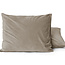 Sleeptime Fluwelen kussenslopen set van 2 Taupe/Grijs 60 x 70 cm