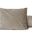 Fluwelen kussenslopen set van 2 Taupe/Grijs 60 x 70 cm