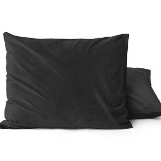 Sleeptime Fluwelen 2-in-1 kussenslopen zwart