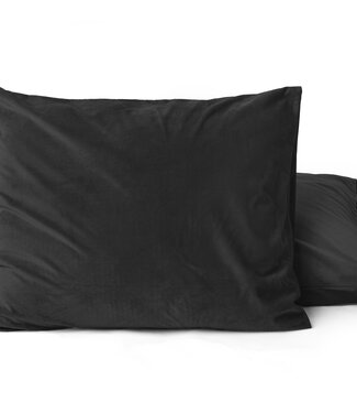 Sleeptime Fluwelen 2-in-1 kussenslopen zwart