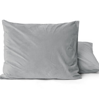 Sleeptime 2-in-1-Kissenbezüge aus Samt in Grau