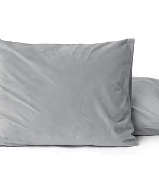 Sleeptime Fluwelen 2-in-1 kussenslopen grijs