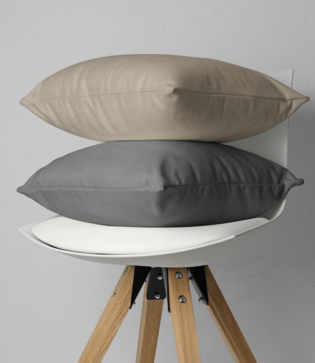 Flanellen 2-in-1 kussenslopen antraciet