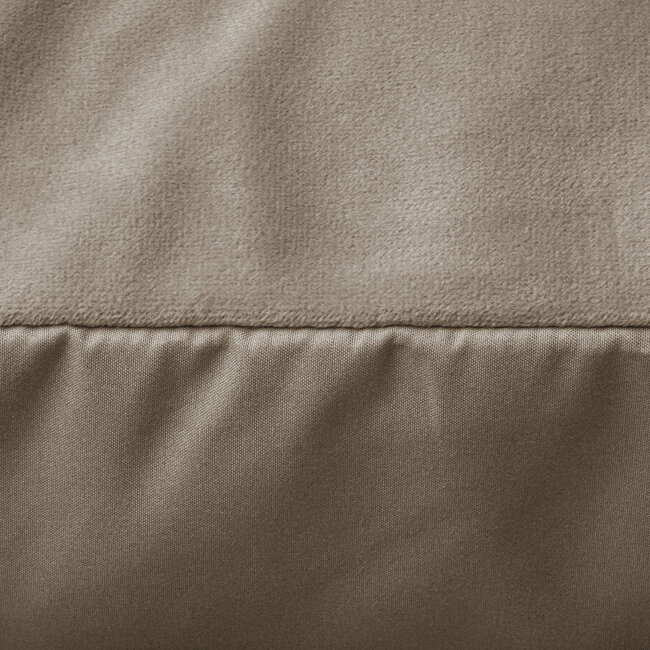 Fluwelen kussenslopen set van 2 Taupe/Grijs 60 x 70 cm