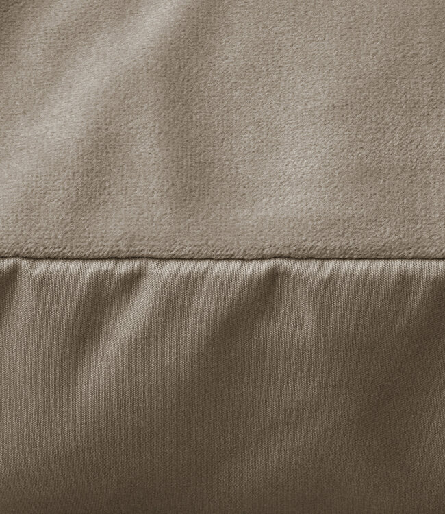 Fluwelen kussenslopen set van 2 Taupe/Grijs 60 x 70 cm