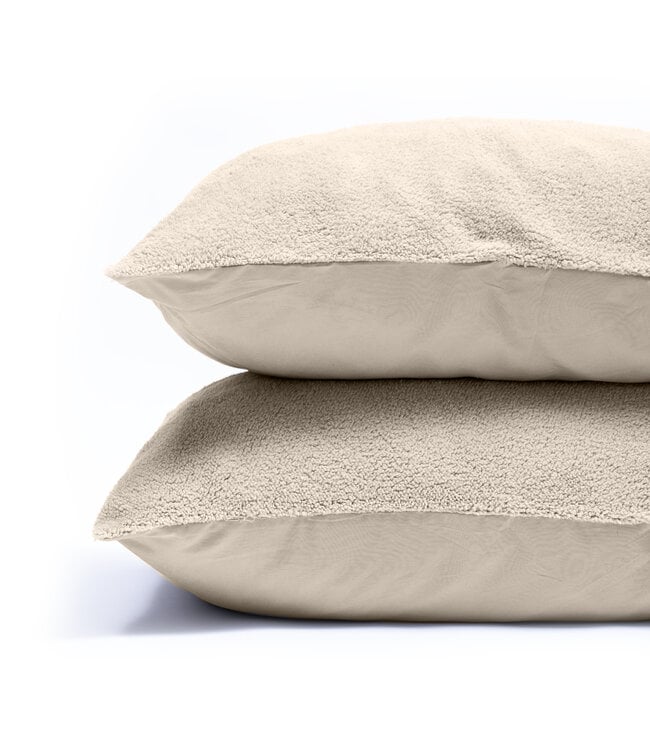 Teddy kussenslopen 2-pack crème 60 x 70