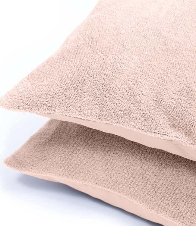 Teddy kussenslopen set van 2 roze 60 x 70 cm