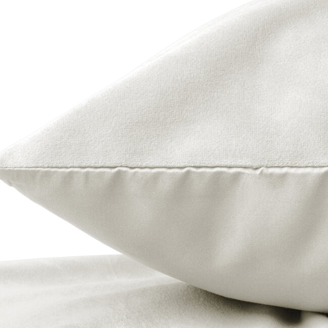 Velours 2-in-1 kussenslopen crème