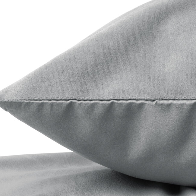 Fluwelen 2-in-1 kussenslopen grijs