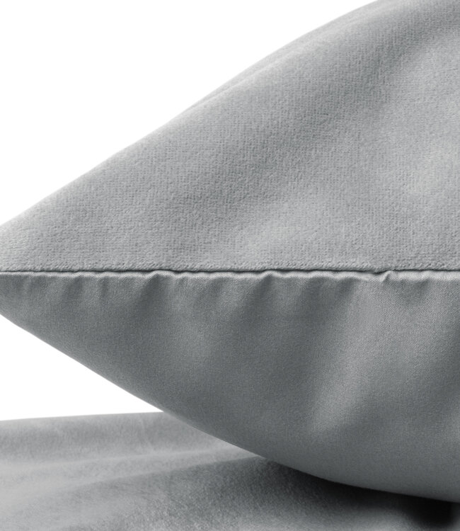 Fluwelen 2-in-1 kussenslopen grijs
