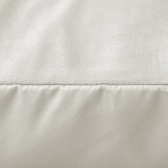 Velours 2-in-1 kussenslopen crème