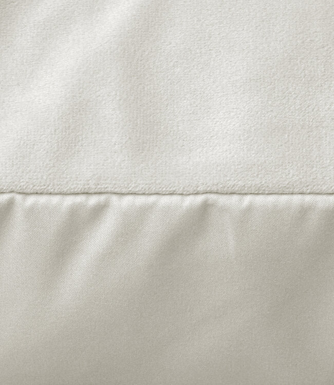 Velours 2-in-1 kussenslopen crème