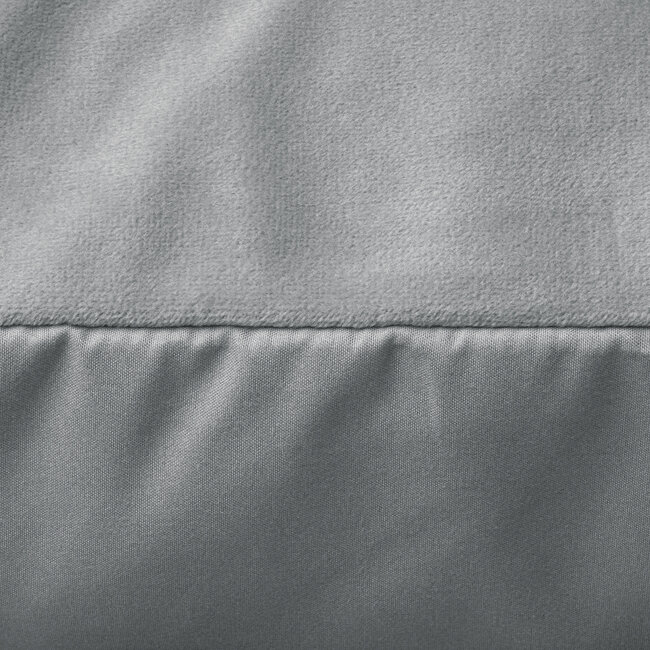Sleeptime 2-in-1-Kissenbezüge aus Samt in Grau