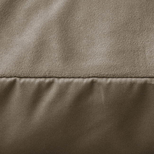 Fluweel 2-in-1 kussenslopen taupe