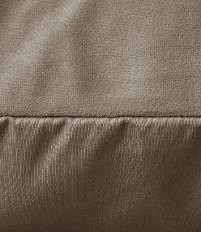 Fluweel 2-in-1 kussenslopen taupe