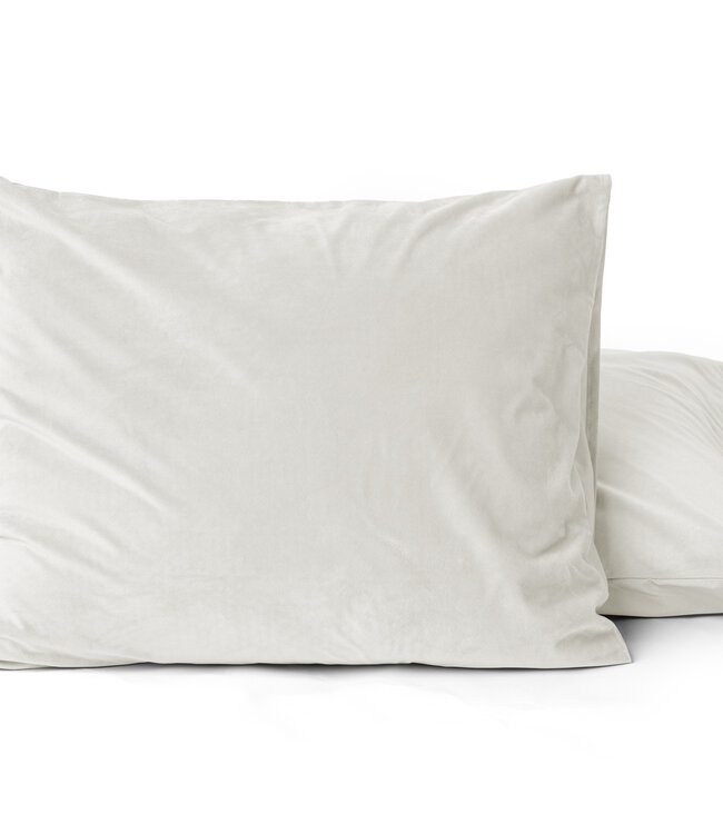 Velours 2-in-1 kussenslopen crème