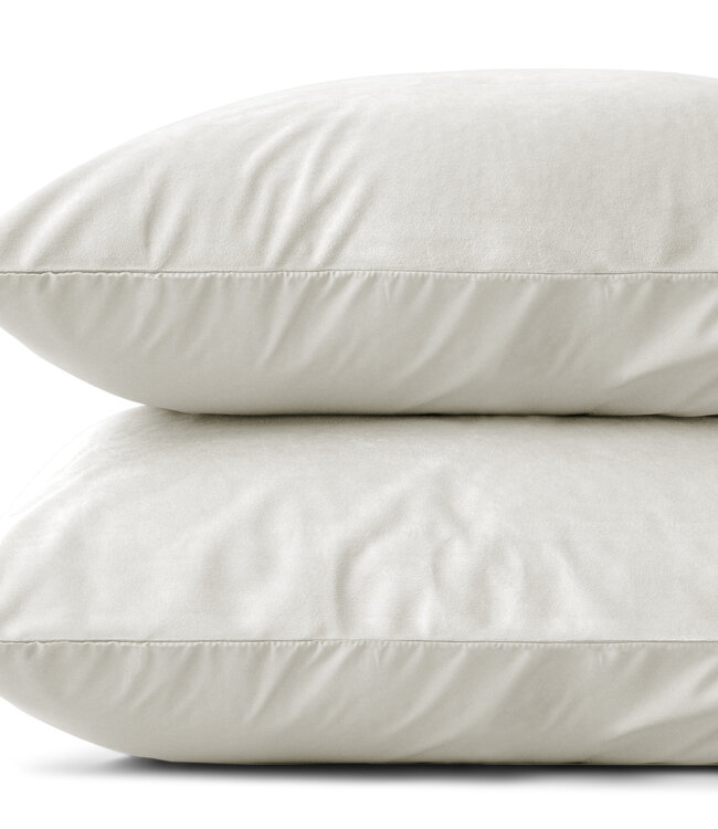 Velours 2-in-1 kussenslopen crème