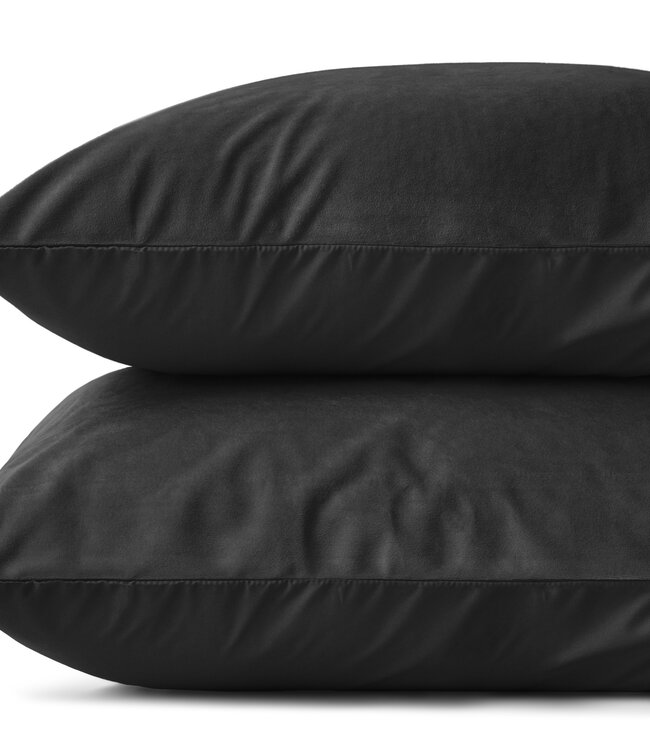 Fluwelen 2-in-1 kussenslopen zwart
