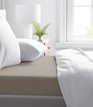 Dreamhouse Premium flanellen laken taupe 260 x 250