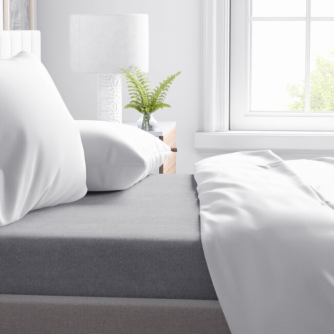 Premium flanellen laken grijs 260 x 250