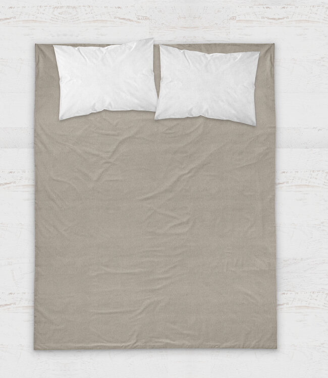 Premium flanellen laken taupe 200 x 250