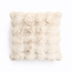 Pom konijnenbont sierkussen beige 50 x 50