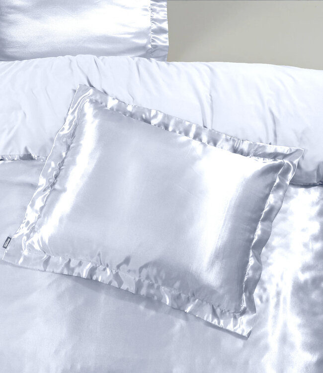 Glanzend wit kussensloop 60 x 70