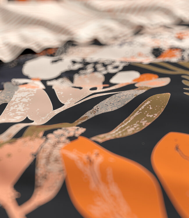 Mystieke tuin Zwart 140x200/220 + 1 x kussensloop 60x70