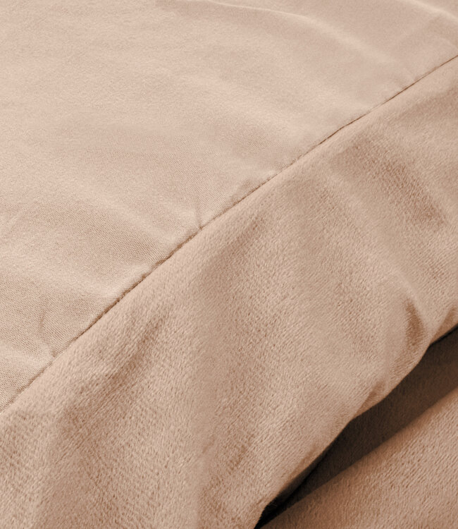 Velvet effen dekbedovertrek huidkleurig 240 x 220