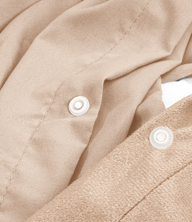 Velvet effen dekbedovertrek huidkleurig 240 x 220