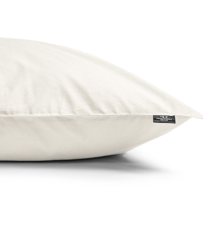 Egyptisch katoen uni dekbedovertrek crème 140 x 200/260