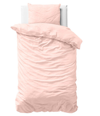 Primaviera Deluxe Effen satijnen dekbedovertrek roze 140 x 200/220