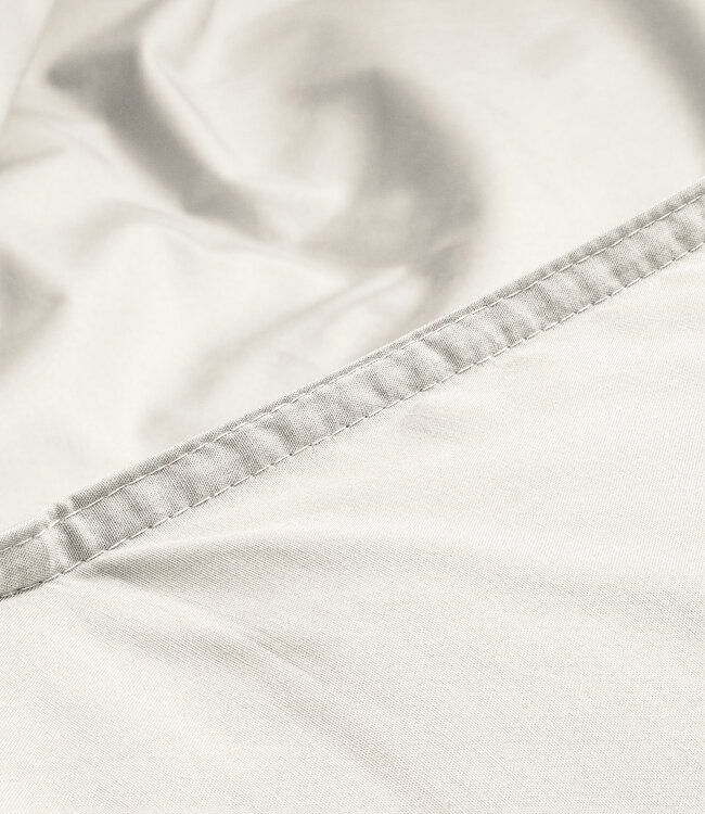 Egyptisch katoen uni dekbedovertrek crème 140 x 200/260