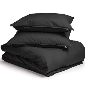 Primaviera Deluxe Egyptisch katoenen effen dekbedovertrek zwart 240 x 200/260 cm