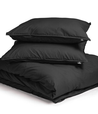 Primaviera Deluxe Egyptisch katoenen effen dekbedovertrek zwart 240 x 200/260 cm