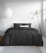 Effen satijnen dekbedovertrek zwart 140 x 200/220