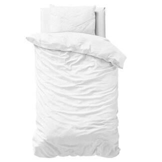 Primaviera Deluxe Effen satijnen dekbedovertrek wit 140 x 200/220